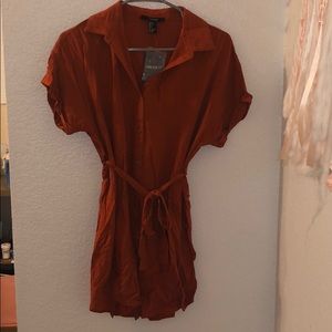 Orange Button down dress